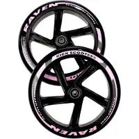 Raven Ersatzräder für Scooter Roller Illusion Pink mit Kugellager 2 Stück (200mm)