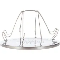 Kkmoon Klappbarer Campingkocher Toaster Edelstahl 4-Scheiben-Brottoaster Tragbarer Outdoor-Toaster fuer Camping, Wandern, Picknick, Grillen