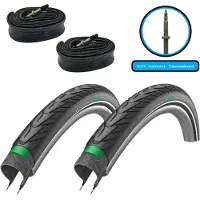 Schwalbe 2x Energizer Plus 28x1,75 Zoll 47-622 700x45c SET mit 2x FV Schläuchen