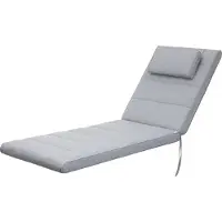 Bjird - Liegenauflage, Auflage Gartenliege 195x60x7 cm - Polsterauflage für Sonnenliege, Auflagen für Deckchair - wasserdicht, doppelseitig - Asche
