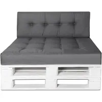 Mayaadi Home Rückenkissen MH-JC02 Dunkelgrau 120x40x10-20 cm