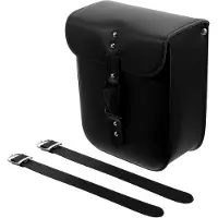 Markenlos Retro Leder Tasche für Motorräder - Multifunktionale Satteltasche, Werkzeugtasche, Seitentasche, Hecktasche, große Kapazität, wasserabweisend, schwarz