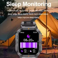 Lixada Smart Sports Watch Fitness Tracker mit LED-Taschenlampe, 2,0-Zoll-Bildschirm, über 100 Sportmodi, BT-Anruffunktion, schwarz