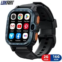 Lixada Telefon Smart Watch APPLLP 4 MAX Vollnetzwerk-Plug-in-Karte WLAN-Videoanruf Marineblau (16G)