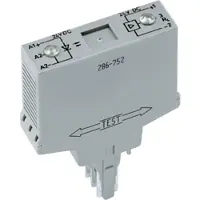 Wago 286-752 Optokopplermodul,Eingangsnennspannung DC 24 V,Ausgangsspannungsbereich DC 20 ... 30 V,grau 286752
