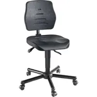 MeyChair XXL-Arbeitsdrehstuhl Workster Pro W15-01085, dreh- & höhenverstellbar, bis 250 kg, B 470 x T 470 x H 880 - 1020 mm, Stahl & PU, desinfektionsmittelbeständig, schwarz