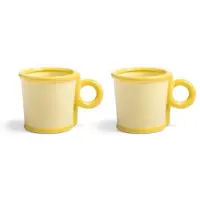 &k amsterdam &klevering - Loop Becher mit Henkel 300 ml, gelb (2er-Set)