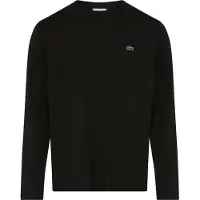Lacoste Langarmshirt Rundhalsausschnitt, reine Baumwolle, Regular Fit