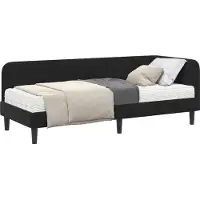 vidaXL Eckbettgestell Schwarz 80 x 200 cm Samt