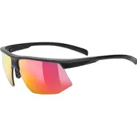 Uvex S534010 aerios Unisex-Sonnenbrille Halbrand Eckig TR90-Gestell, schwarz