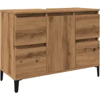 vidaXL Waschbeckenunterschrank Artisan-Eiche 80x33x60 cm Holzwerkstoff