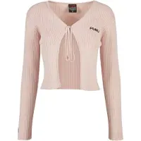 FUBU Outdoorjacke "Damen FW222-016-1, Corporate Rib Knit Bolero rose" 1 Stk. tlg. ohne Kapuze