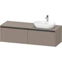 Duravit Waschtischunterschrank Ketho.2 160x55cm, B re, bas. ma, 2 Ausz., wandhängend