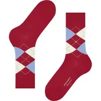 Burlington Manchester Socken Kariert Rot 8049