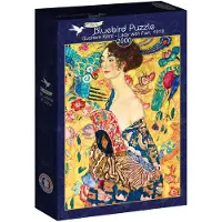 Blue Bird Lady mit Fächer 2000 Teile
