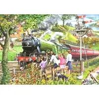 The House of Puzzles Puzzle Full Steam Ahead 1000 Teile Zug Motiv