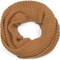 StyleBREAKER Strickschal "Unifarbener Feinstrick Loop", Damen, braun (hellbraun), Obermaterial: 100% Polyacryl PAN., Modisch, Modetücher Strickschal