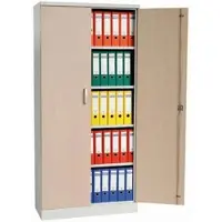 Proregal Aktenschrank Beetle | HxBxT 195x92x42 cm | Grau-Ahorn