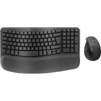 Logitech Wave Keys and Lift Combo, Kabellos, Bluetooth, Plunger key switch, QWERTZ, Graphit, Maus enthalten