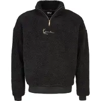 Karl kani Rundhalspullover "Herren SMALL SIGNATURE TEDDY TROYER BLACK" 1 Stk.