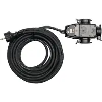 YATO Extension cable with rubber cover IP44, 10 m, 3G1.5 mm with YT-8116 splitter