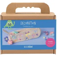 Creativ Company Mini-Hobby-Set Dekoration, Federmäppchen, Pastellfarben, 1 Box