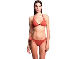 Emporio Armani für Damen. EW003272_AF20238 Bikini Texturiertes Lycra braun (L), Strandbekleidung, Polyester