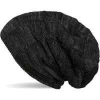 StyleBREAKER Strickmütze "Feinstrick Beanie mit Karo Strick" 1 Stk.