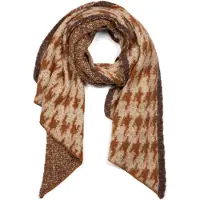 StyleBREAKER XXL-Schal "Asymmetrischer Web Schal mit Pepita Hahnentritt Muster" 1 Stk.