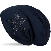 StyleBREAKER Beanie "Beanie Mütze mit Strass Nieten Stern" 1 Stk.