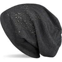 StyleBREAKER Beanie "Beanie Mütze mit Strass Nieten Stern" 1 Stk.