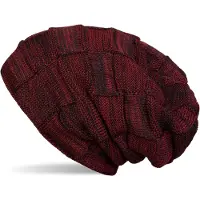 StyleBREAKER Strickmütze "Feinstrick Beanie mit Karo Strick" 1 Stk.