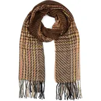 StyleBREAKER Strickschal "Feinstrick Schal Zick-Zack gestreift" 1 Stk.
