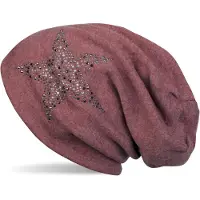 StyleBREAKER Beanie "Beanie Mütze mit Strass Nieten Stern" 1 Stk.