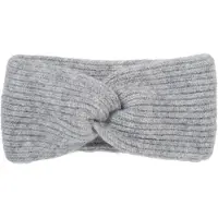 StyleBREAKER Stirnband "Strick Stirnband Rippenmuster Twist Knoten", Damen, grau (hellgrau meliert), Obermaterial: 80% Polyacryl PAN. 20% Wolle WO., Modisch, Mützen Stirnband