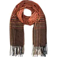 StyleBREAKER Strickschal "Feinstrick Schal Zick-Zack gestreift" 1 Stk.