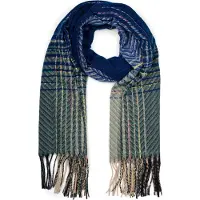 StyleBREAKER Strickschal "Feinstrick Schal Zick-Zack gestreift" 1 Stk.