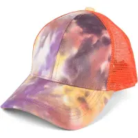 StyleBREAKER "Ponytail Baseball Cap Batik mit Mesh Einsatz" 1 Stk.