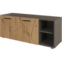 Vicco Schuhschrank Irma, Anthrazit/Artisan, 106 x 43 cm mit 2 Türen