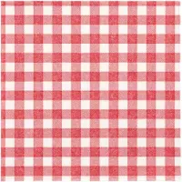 Papstar 250 Servietten "ROYAL Collection" 1/4-Falz 40 cm x 40 cm rot "Vichy Karo"