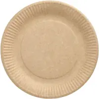0 0 500 Teller, Pappe "pure" rund Ø 23 cm braun