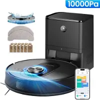 Proscenic QO8 Max+Staubsauger Roboter, Saugroboter mit Wischfunktion, 8000Pa, 200 min, Alexa, Google Home, Siri oder IFTTT,360° LiDAR-Navigation, , 3L
