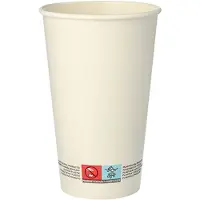 Papstar Trinkbecher, Pappe 0,4 l Ø 9 cm, 13,9 cm weiß 1000 Stück