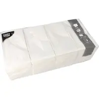 Papstar 4 X 250 Servietten, 3-lagig 1/8-Falz 40 cm x 40 cm weiss