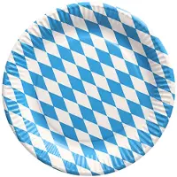 Papstar Pappteller rund Ø 23 cm "Bayrisch Blau", 10 x 50 Stück
