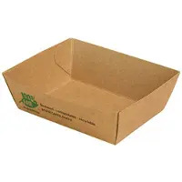 Papstar 800 Snacktrays, Pappe "pure" 3,5 cm x 7 cm x 9 cm braun "100% Fair" klein