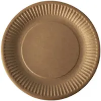 Papstar Teller, Pappe "pure" rund Ø 19 cm braun, 16 x 50 Stück 800 Stück