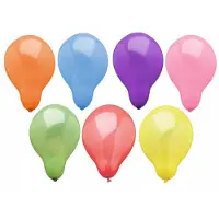Papstar 100 Luftballons rund farbig sortiert Ø 19 cm