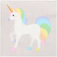 Papstar 10 X 20 Servietten, 3-lagig 1/4-Falz 33 cm x 33 cm "Unicorn"