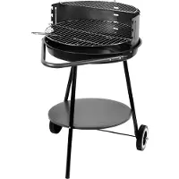 4U-Onlinehandel Holzkohle-Rundgrill mit Spieß auf Rädern 50 cm